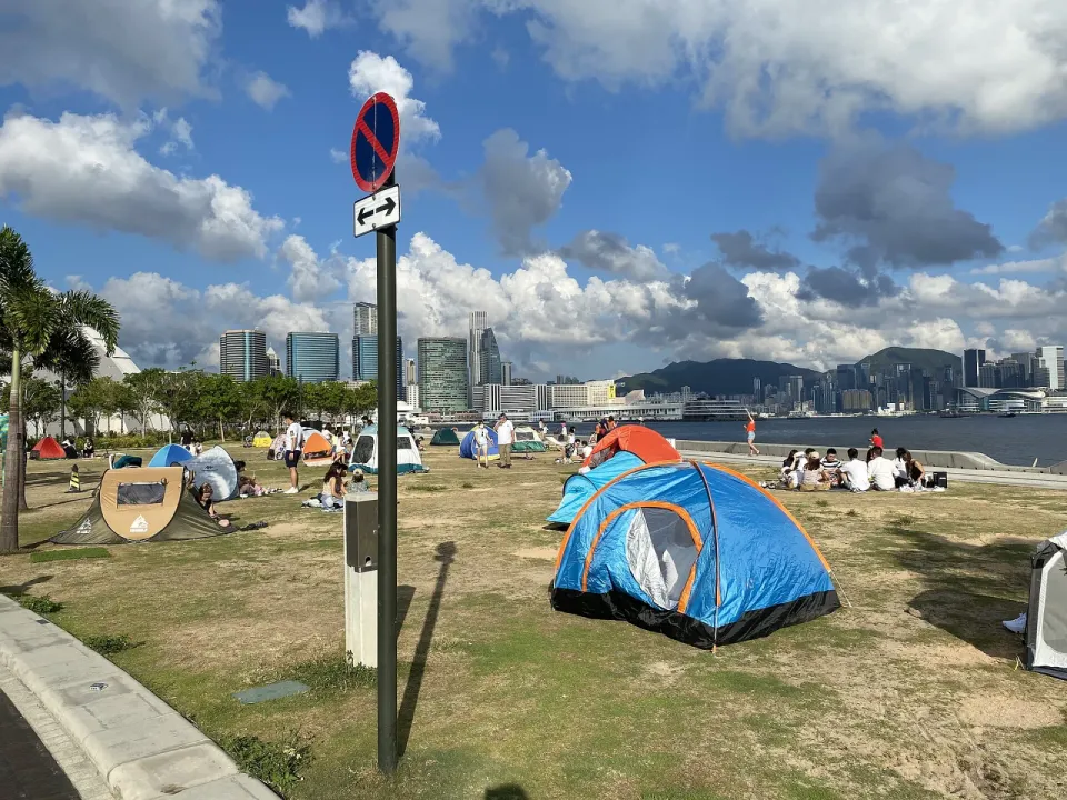 Open lawn at West Kowloon Art Park