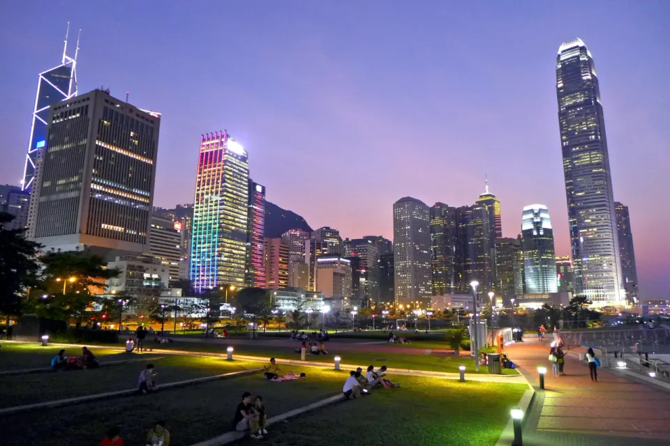 Central and Western District Promenade at dusk