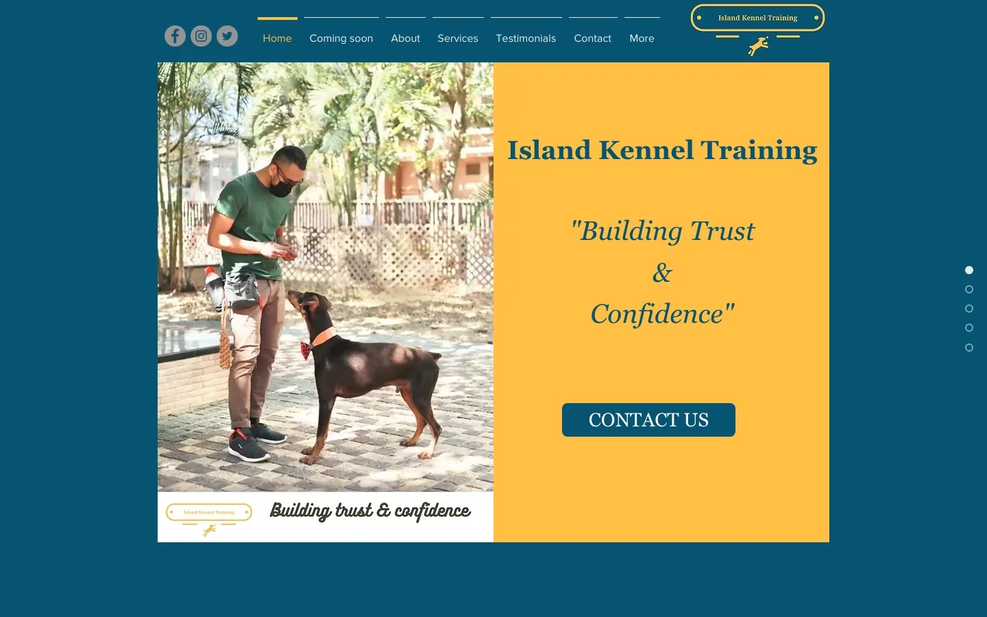 Island Kennel Training 官方課程及收費，2026 年 9 月 24 日查核 官方頁面截圖