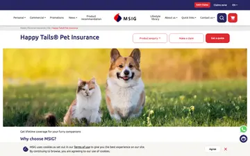 A Hong Kong dog owner reviewing surgical insurance limits before veterinary treatment